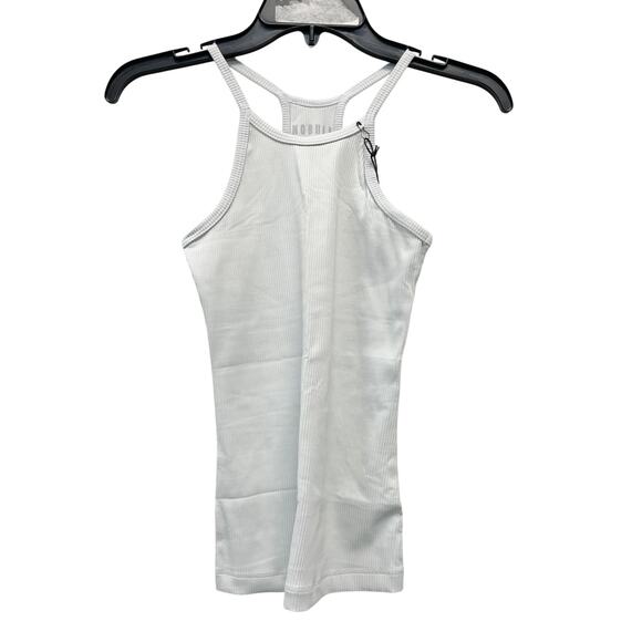 Nobull Womens Light Blue Ribbed Racerback Tank Top S Nylon Blend Size S - Picture 2 of 5